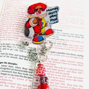 Handmade Homie don’t play that Work badge keychain with beads